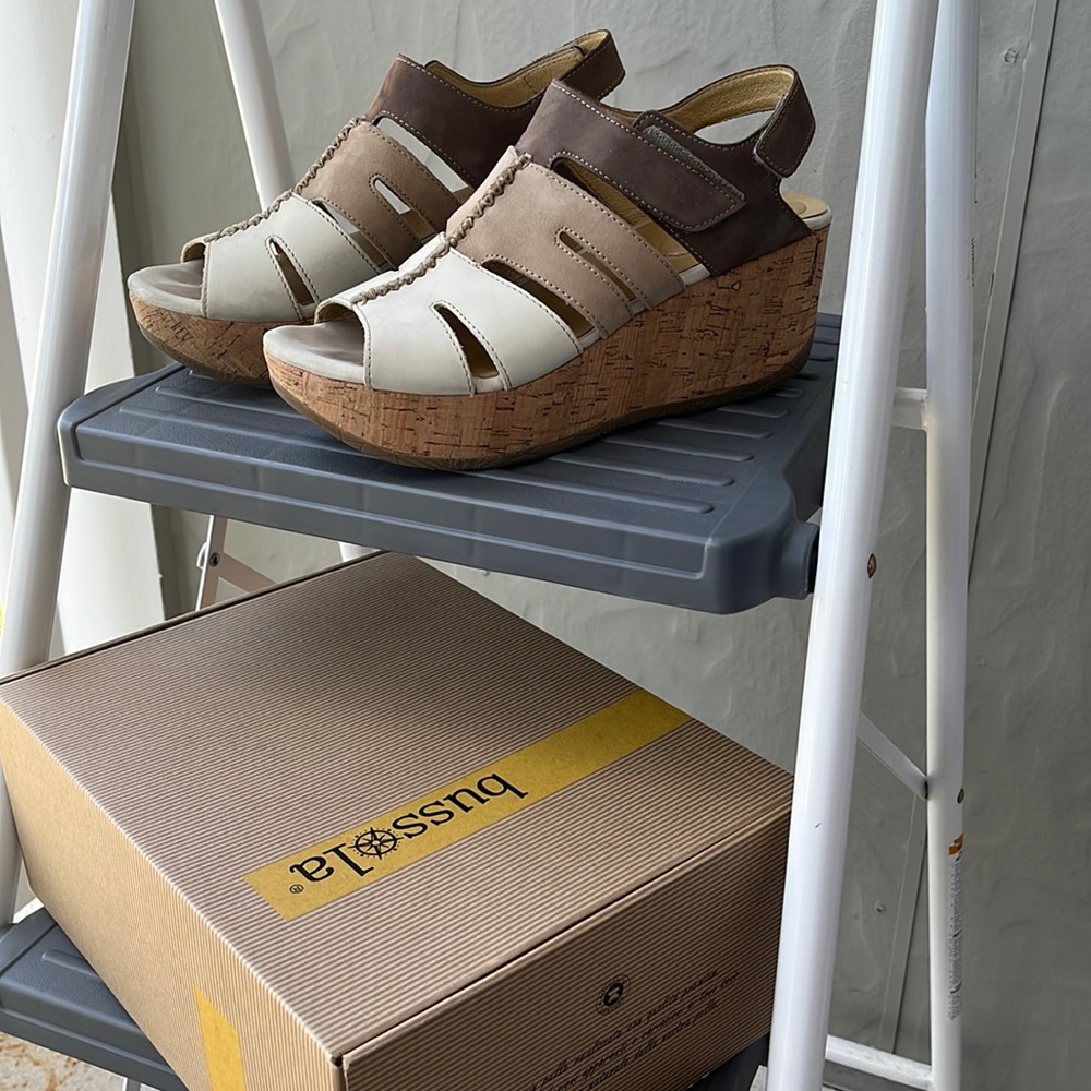 Bussola Imelda Wedge White/Dune/Brown 40